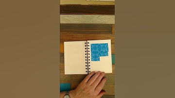 Printing a repeat pattern Linocut stamp - Blue Squares