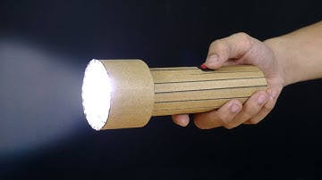 How to make a flashlight using cardboard - Very Simple