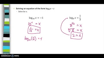 Solving an equation of the form logba=c
