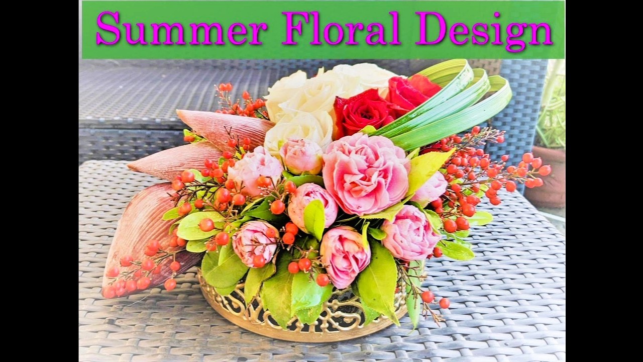 Summer Floral Design 1 Express Video - YouTube