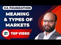 Meaning and Types of Markets | CA Foundation | Business Economics Chapter no- 4 | Chandan Poddar