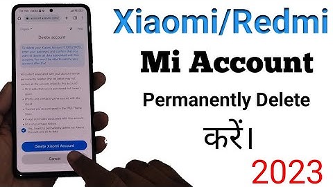 How to delete mi account permanently 2023 | mi account kaise remove kare Redmi Xiaomi