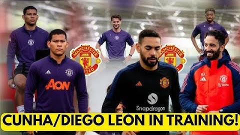 🔥CUNHA & DIEGO LEON’S FIRST TRAINING AT MANCHESTER UNITED! CARRINGTON BUZZING! 🔴⚽️