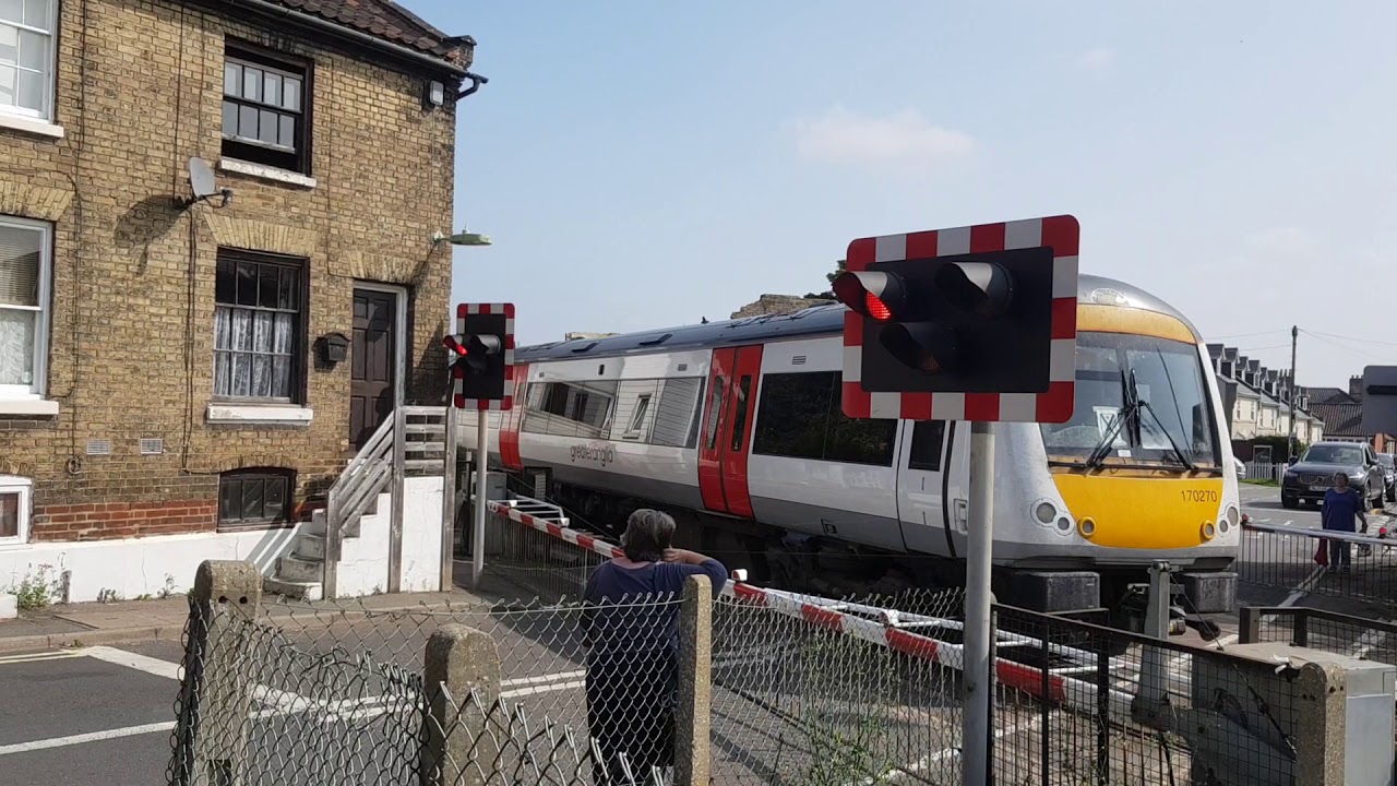 Saxmundham Albion street station and Chantry road Level crossing