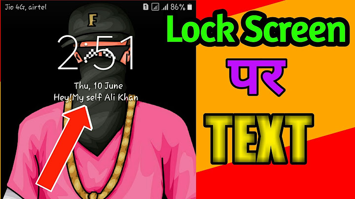 How to put text on lock screen android
