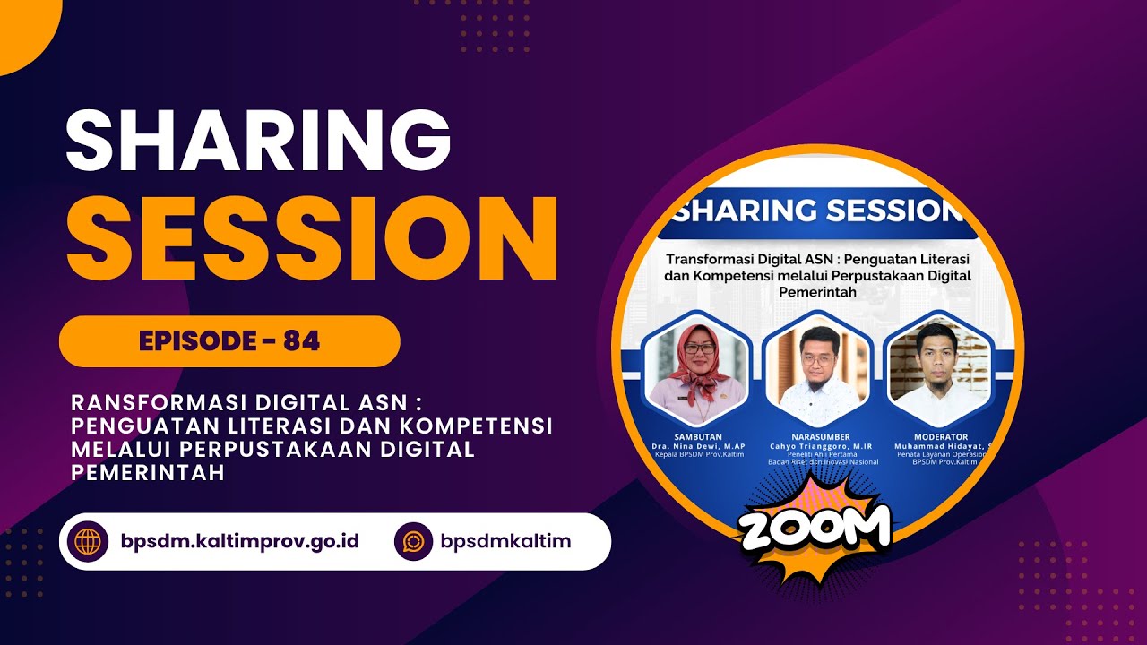 Sharing Session Eps. 84 - Penguatan Literasi dan Kompetensi melalui Perpustakaan Digital Pemerintah