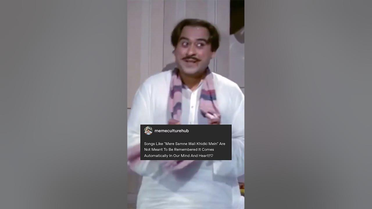 Mere Samne Wali Khidki Main | Status 4K | Kishore Kumar, Sunil Dutt, | Padosan Movie
