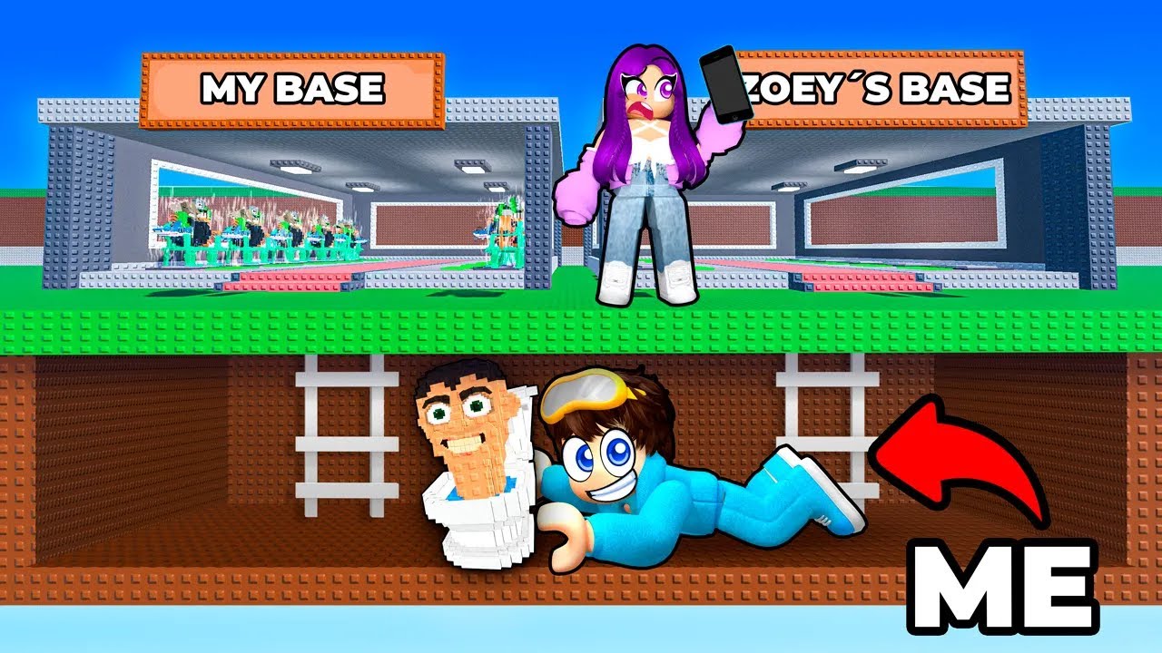 Using SECRET TUNNEL to Steal My Crush’s Brainrots..