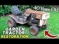 Rare 40 year old british garden tractor restoration