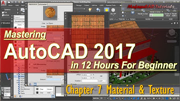 AutoCAD 2017 Material Texture Tutorial For Beginner | Course Chapter 7