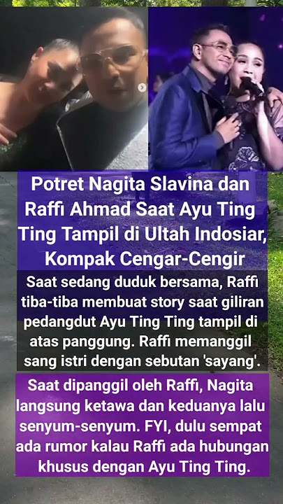 Nagita Slavina Dan Raffi Ahmad,  Saat Ayu Ting Ting Tampil Di Ulta Indosiar, Kompak Cengar Cengir