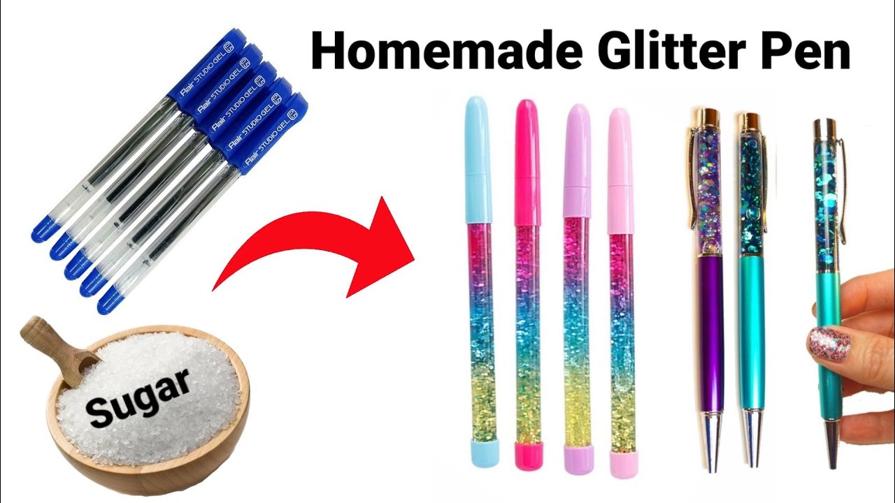 How to make Lava Glitter Lava Pen at home/DIY Glitter Pen/Homemade