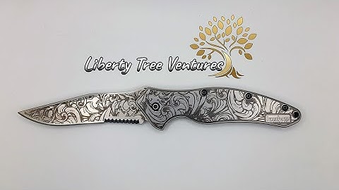 Laser Engraving a Kershaw Shallot (Time Lapse)
