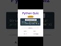 Can you answer this ? #coding #python #pythonquiz