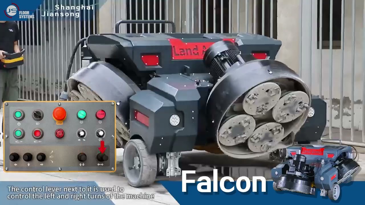 How to use Falcon- remote control floor grinder