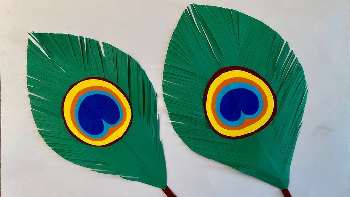 Diy How to make Easy Paper Peacock Feather 