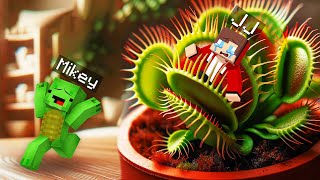 JJ and Mikey vs Venus Flytrap in Real life  Minecraft Maizen