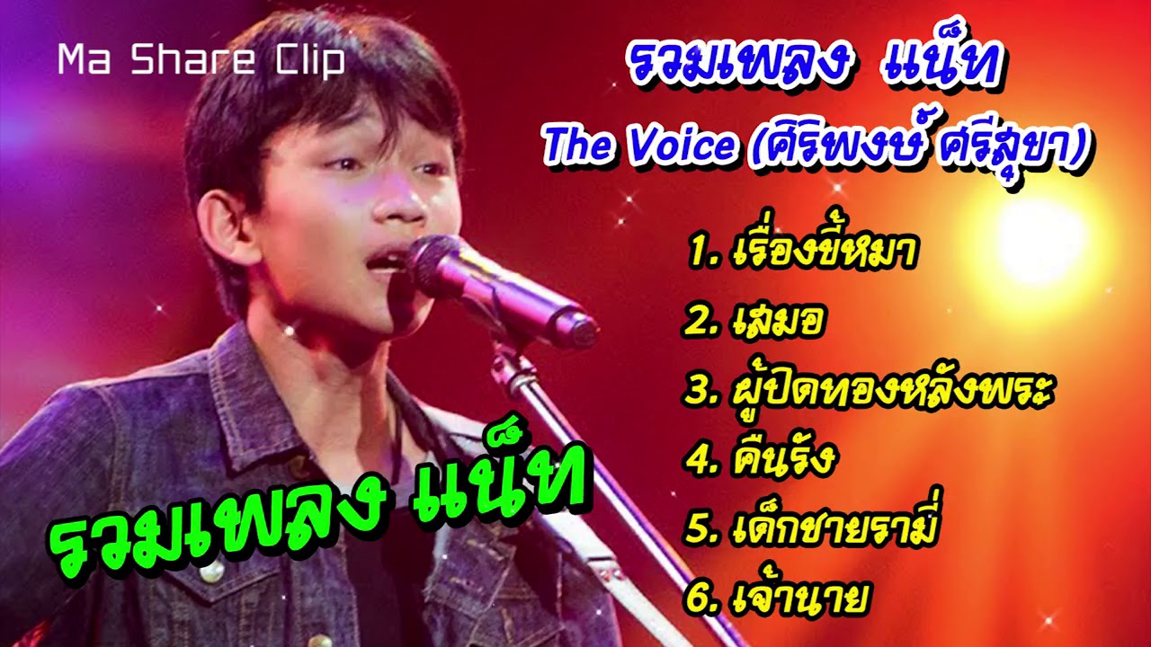 รวมเพลง แน็ท The Voice ศิริพงษ์ ศรีสุขา