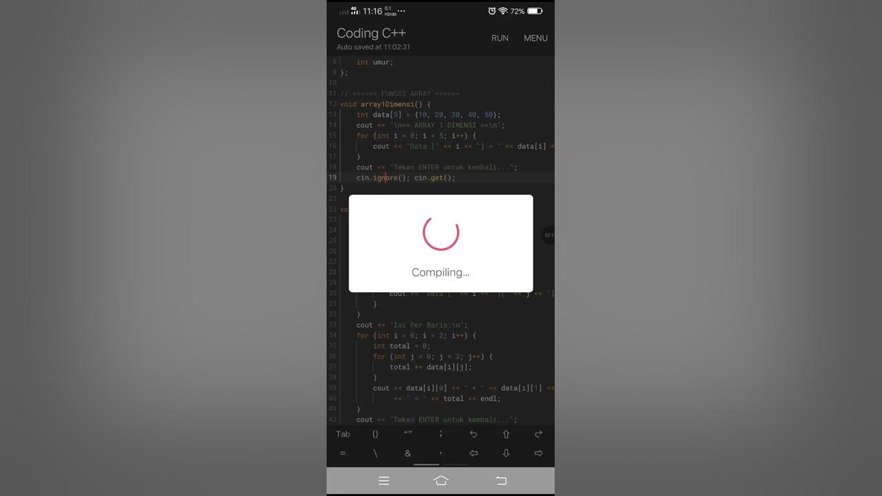 Pemrograman C++: Array 1D, 2D, 3D, Struct, Pointer - YouTube image.