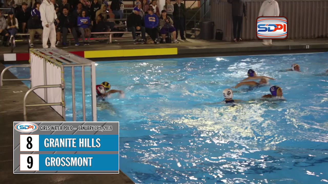 San Diego Girls Water Polo Highlights Grossmont vs Granite Hills YouTube