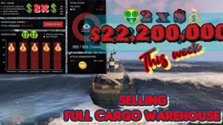 GTA5 💲🤑 1st sale of 5 Full Special Cargo Warehouse's 2x$ weekly bonus $22,200,000 🤑💲💰Tug Boat