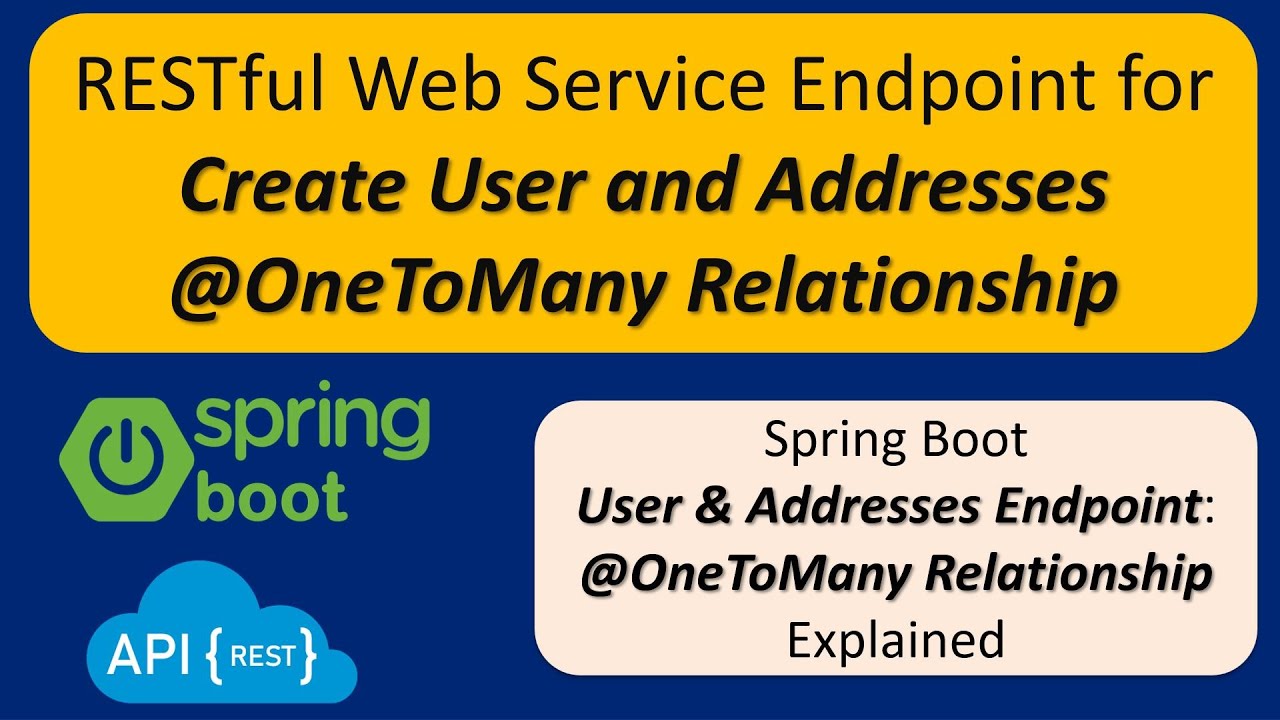 Spring Boot RESTful Web Service Endpoint For Create User And
