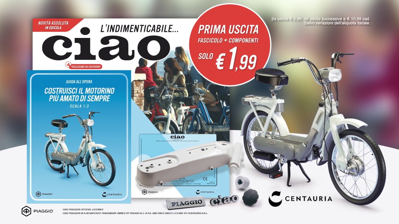 Costruisci l'indimenticabile Ciao Piaggio in scala 1:3 in edicola con ...