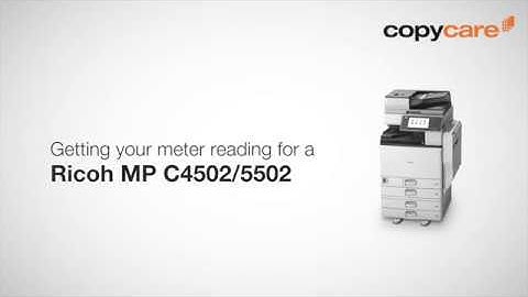 How to supply your meter reading for a Ricoh MP C4502/5502