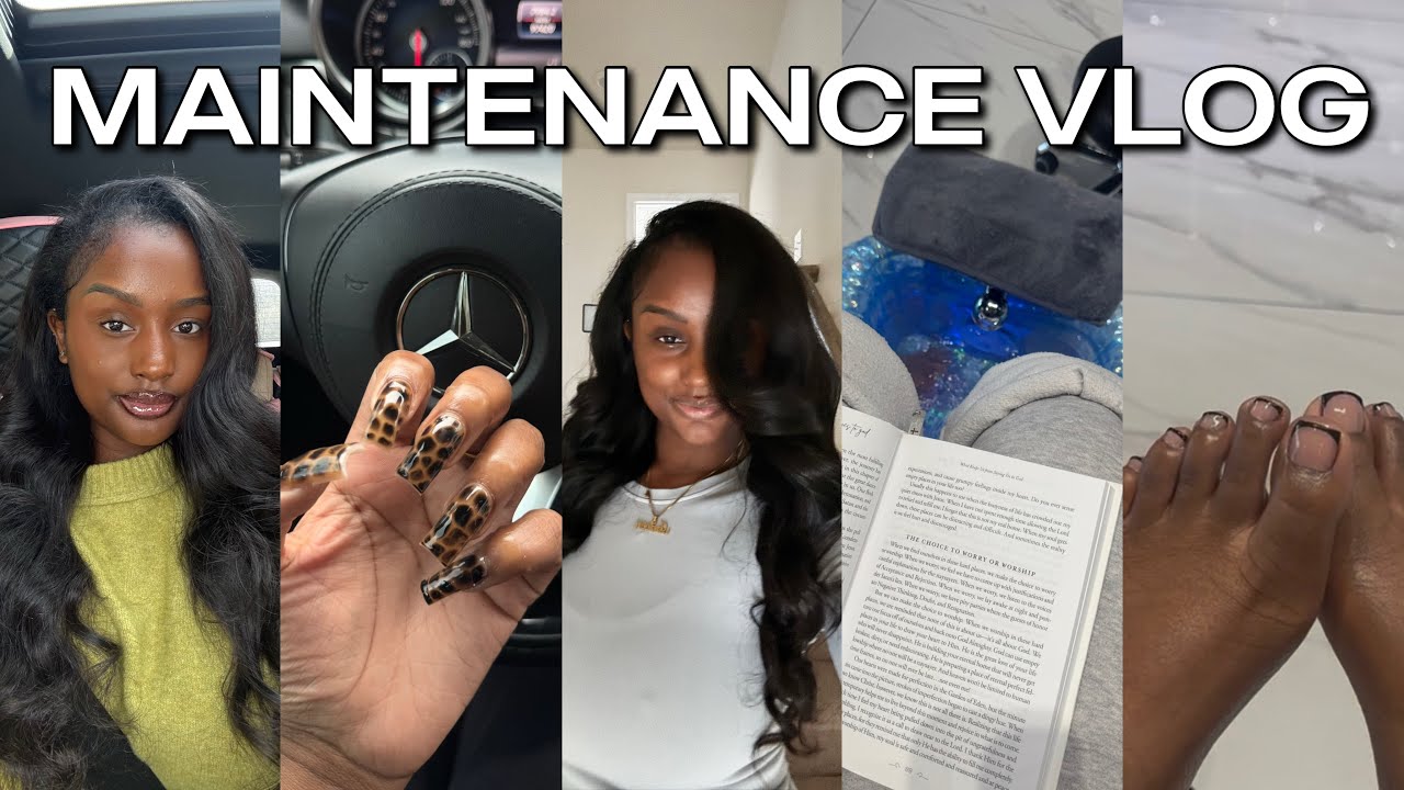 MAINTENANCE VLOG: HAIR, NAILS, TOES, & HYGIENE SHOPPING | GETTING MYSELF TOGETHER 