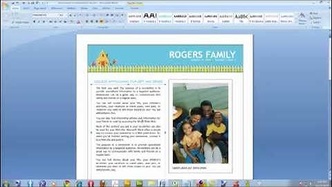 How to Create a Newsletter Using Microsoft Word Video