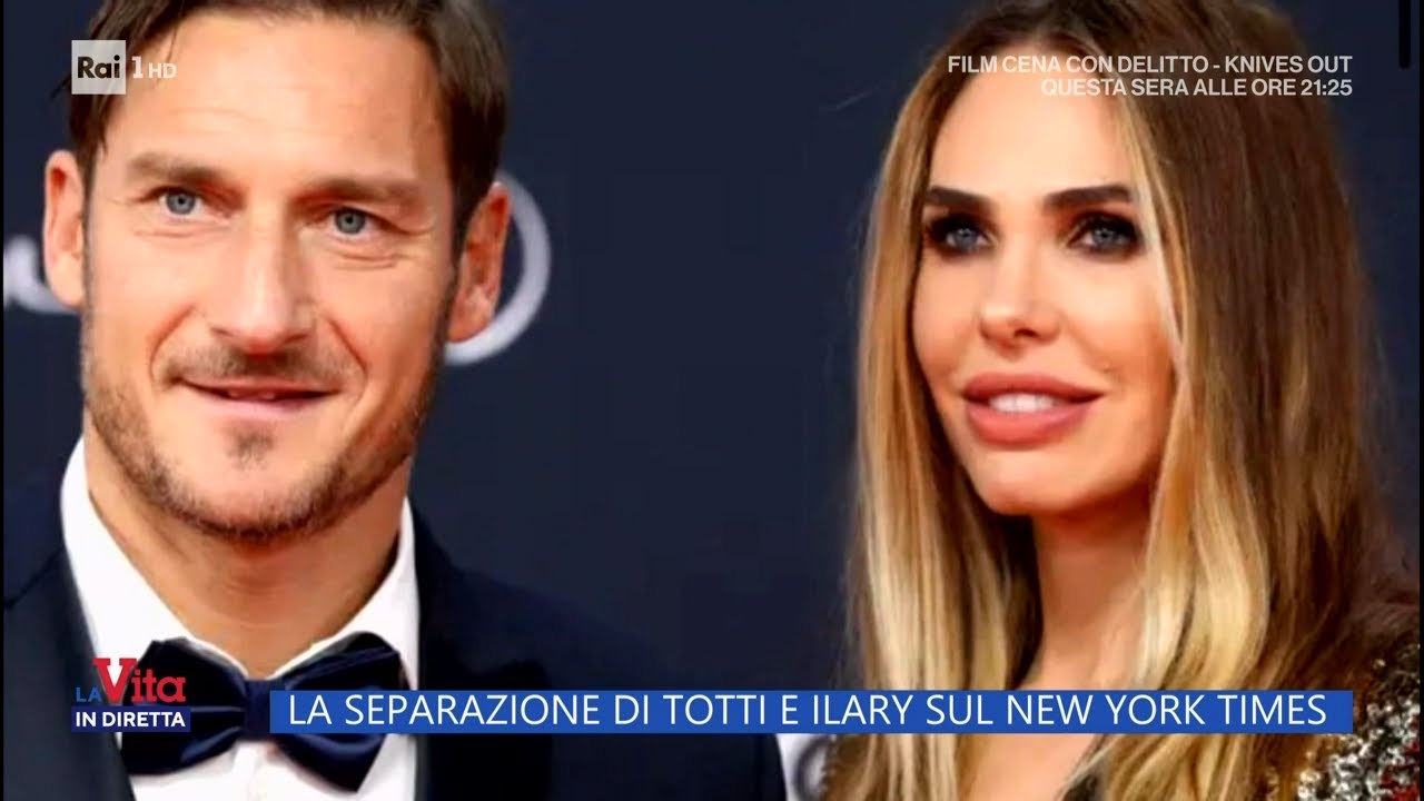 La separazione di Totti e Ilary sul New York Times - La Vita in diretta 09/11/2022