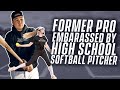 Ex Baseball Pro EMBARRASSED by High School Softball Pitcher | Paige Halstead & Eric Sim