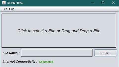 Drag and Drop || Internet Connectivity || Netbeans 8.2 || Part-1