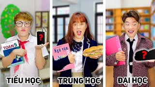 Thử Thách Đồ Ăn Theo Cấp Học: TIỂU HỌC vs TRUNG HỌC vs ĐẠI HỌC!