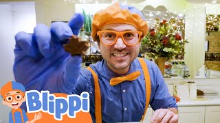 Blippi's Chocolate Surprise! | Blippi | 🔤 Moonbug Subtitles 🔤 | Learning Videos