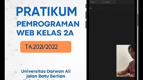 Praktikum Pemrograman Web Dasar (Kelas 2A SI UNDA - 2022)