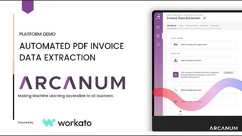 Invoice Extraction demo on the Arcanum Accelerate Platform