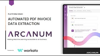 Invoice Extraction demo on the Arcanum Accelerate Platform