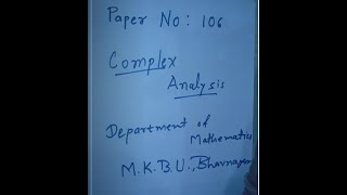 Complex Analysis Lecture 6