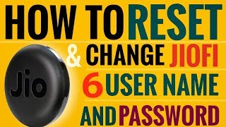 How To Reset &amp; Change Latest Jiofi 6 (JMR815) User name and Password ? Step by step in Hindi..!!