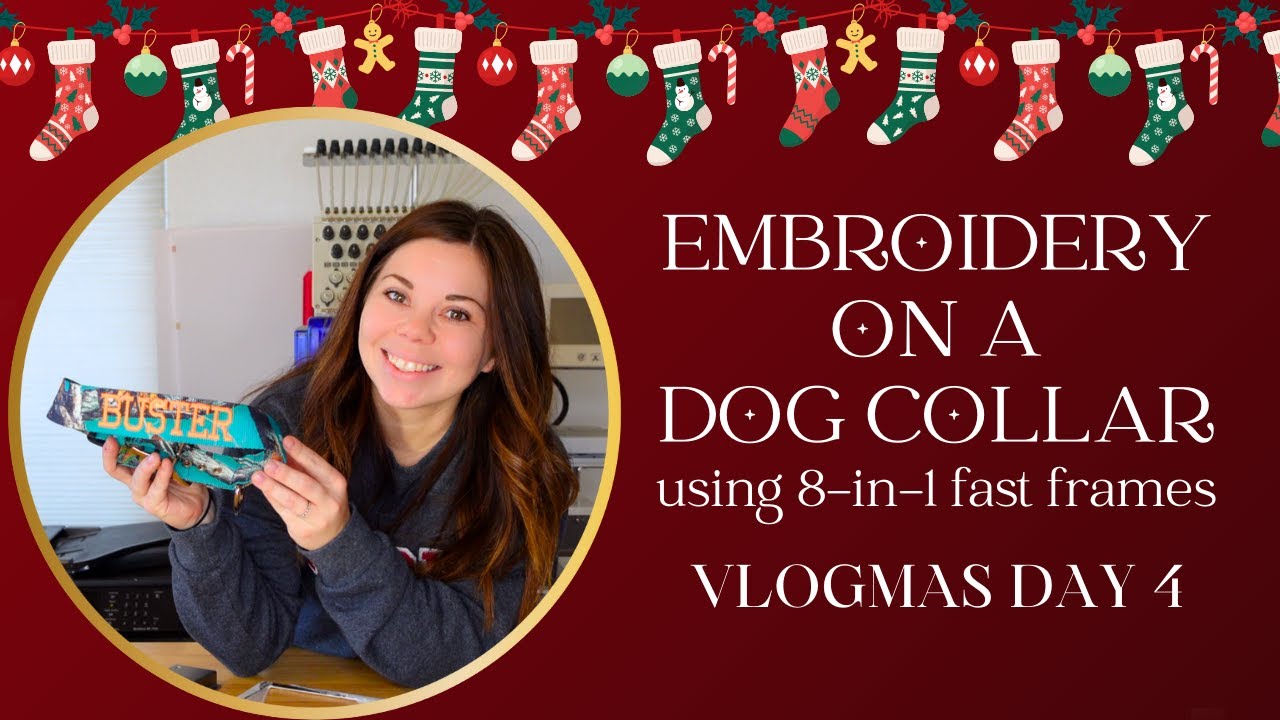 Dog Collar Embroidery Using 8in1 Fast Frames EM1010 Embroidery