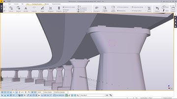 Bridge Pier and Girder Boxes Modeled in Tekla Structures and Grasshopper Link