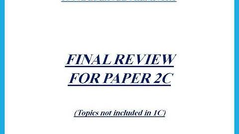 Review for Paper 2C IGCSE Chemistry Edexcel -  Dr  Hanaa Assil