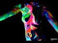 Black light/ fluorescent | UV body painting + dance | The light girl