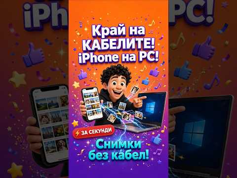 iPhone на PC без кабел за 5 сек! Никой не знае този трик! ⚡️📱💻 Край на кабелите!