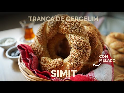 SIMIT - Receita turca de rosca trançada com crosta de gergelim