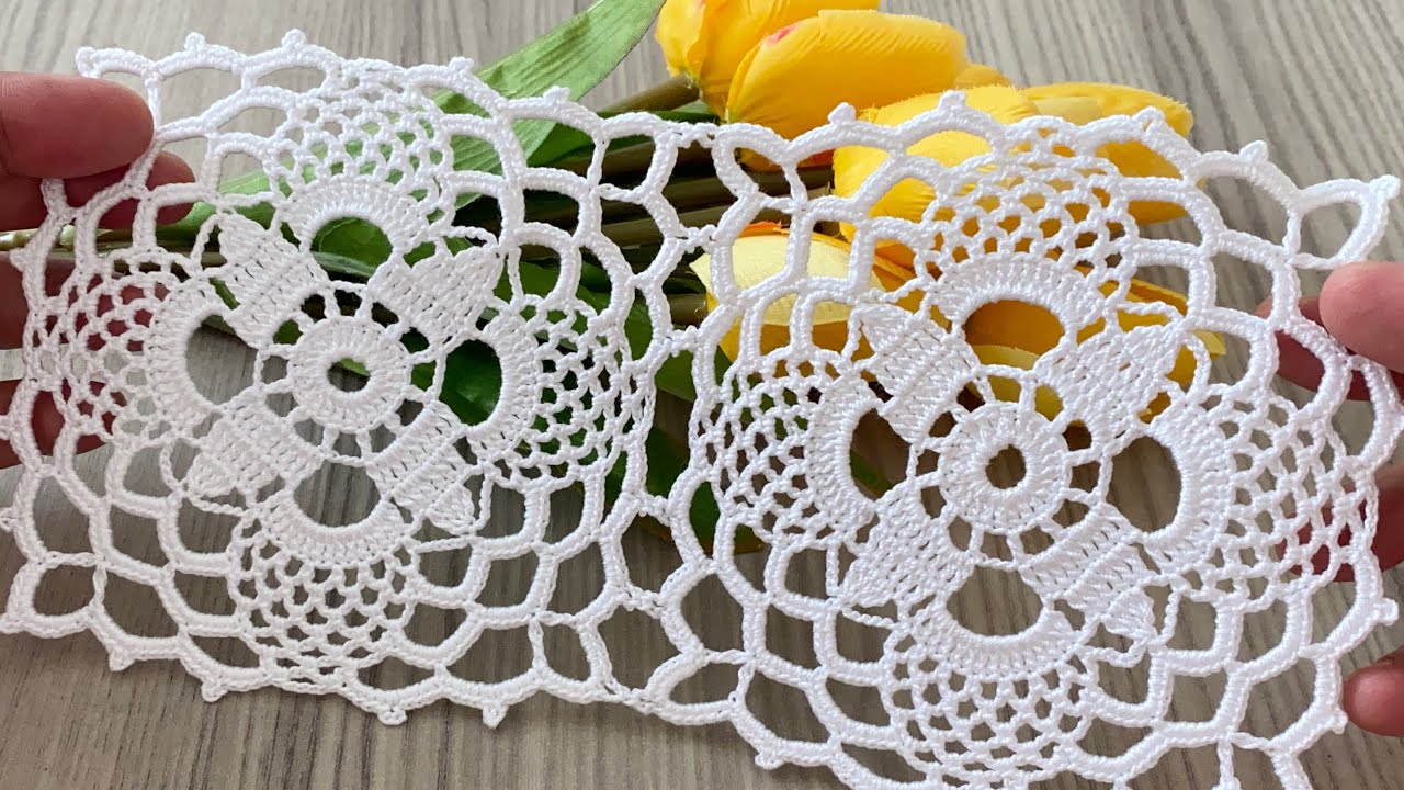 BRAND NEW TREND Crocheted Lace Square Motif Pattern (Runner, Blouse, Shawl, Tunic)