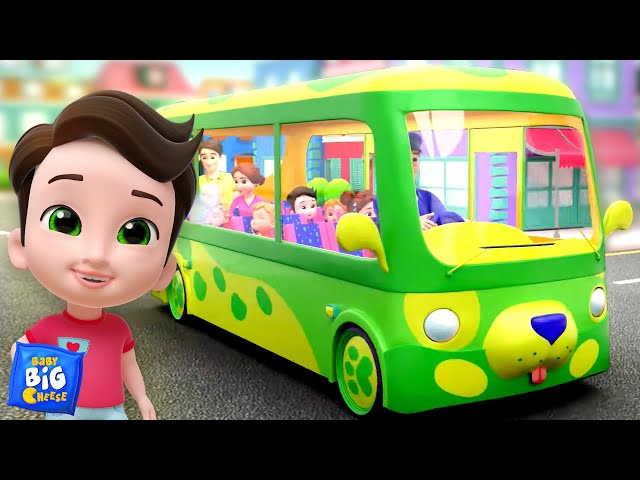 Wheels On The Bus Go Round And Round, Vehicle Song & Nursery Rhymes for ...