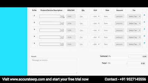 How to Create GST Invoice in ACCURATE ERP