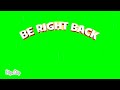Disney Junior Be Right Back Text Green Screen Template 